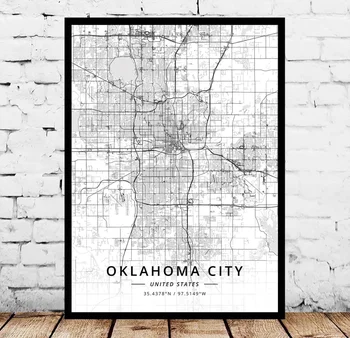Oklahoma City MINKET Térkép Poszter