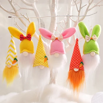 3pcs Húsvéti Gnome Tojás, Nyuszi, Kézzel készített svéd Nyúl Plüss Játékok, Baba, Tavaszi Díszek, Ajándékok nyaraló Gyerekek Húsvéti Ajándékok