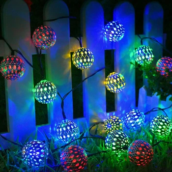 Solar Power LED String Fények, Kerti Tündér égők Lámpás Karácsonyi Party Haza Esküvői Új Év Dekoráció