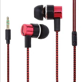 Hordozható Kompakt Stabil, Tartós Hangszigetelt Fülhallgató Könnyű Fonott Vezetékek In-ear Fülhallgató Galvanizáló