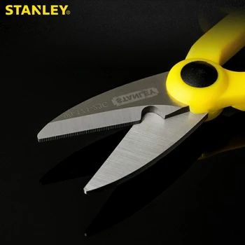 Stanley 1-db szakmai többcélú villanyszerelő olló csíkos vezeték Szerszámok szövet, fém, lemez, rozsdamentes acél
