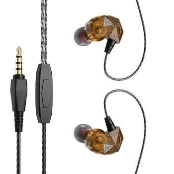 QKZ AK2 Divat Hordozható In-Ear Nehéz Bass Zene Vezetékes Fülhallgató 3,5 mm-es Sport Fülhallgató Telefon, Fülhallgató Mikrofon