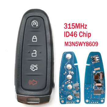 5 Gombok Ford Explorer Szélén 2011 2012 2013 2014 2015 2016 2017 kulcsnélküli beléptető rendszer, Intelligens Kulcs, ID46 Chip 315MHZ