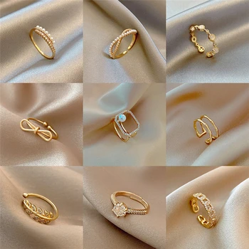 ashion új Japán koreai retro gyűrű kreatív design egyszerű, elegáns megnyitása beállítása magas minőségű gyűrű