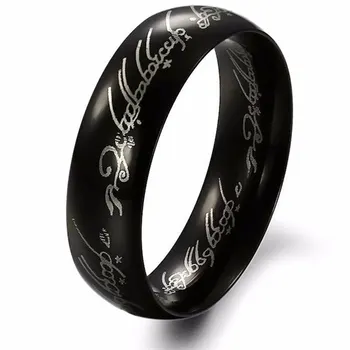 MANGOPIE 6MM Midi Wolfram Gyűrű, Egy Gyűrű Fekete Gyűrű Szerelmeseinek Nők, mind a Férfiak