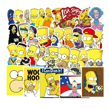 50/100 Rajzfilm Anime A Simpson család Graffiti Matricák Bőrönd Gördeszka Notebook Számítógép Vízálló Deco Matrica Ajándék Játékok