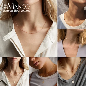 eManco réteges láncok hosszú nyaklánc női arany színű lánc nyaklánc, medál, nyaklánc nyaklánc női divat medált
