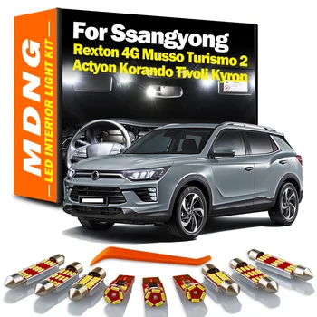 MDNG Canbus Autó Izzók Automatikus LED Lámpa Készlet Ssangyong Rexton 4G Musso Turismo 2 Actyon Sports Korando C Tivoli Kyron