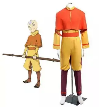 A film Avatar the Last Airbender Avatar Aang cosplay jelmez Egységes Halloween jelmez férfi felnőtt egyéni