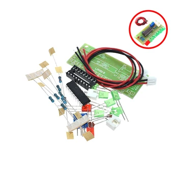 LM3915 10 LED Hang Audio Spectrum Analyzer szintjelző Kit DIY Electoronics Forrasztási Gyakorlat Készlet