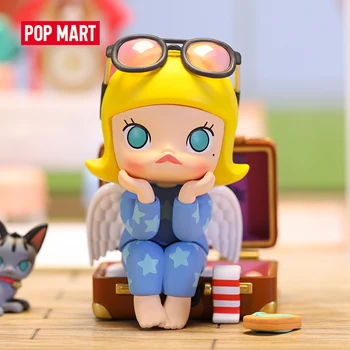 POP MART Molly Lelkes Utazó Figura Aranyos Akció Aranyos Állat a Játék a Számok