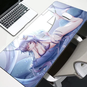 Genshin Hatása 90x40cm Nagy Egér Pad Játék Tartozékok PC Gamer Laptop Mousepad Anime Antislip nem csúszós laptop egér pad mat