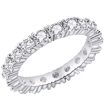 Új Divat Ezüst Színű Cirkon Gyűrűk A Nők Magas Minőségű Nők Jegygyűrű Ékszer Barátnője Ajándék Forró Eladó