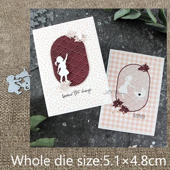 XLDesign Kézműves fémforgácsolási Meghalni stencil penész lány baba kocsi scrapbook Album Papír Kártya Kézműves Dombornyomás meghalni darabok