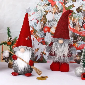 Karácsonyi Arctalan Gnome Baba kandalló asztali díszek Álló Törpe Mikulás Játék Gnome-Plüss lakberendezés Karácsonyi Ajándékok