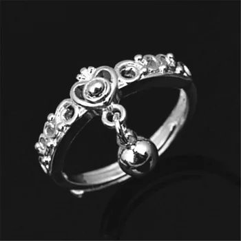 925 Sterling Ezüst Bevonatú Retro Gyöngyök Divat Egyszerű Nyitott Állítható Gyűrű Női Fél Ajándék, Finom Ékszerek Jp