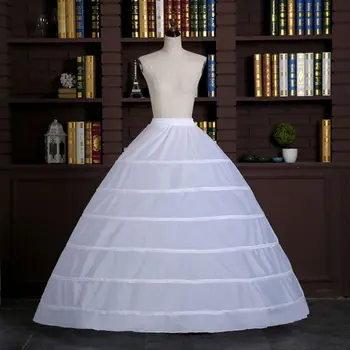 Esküvői Ruha Szoknya Támogatás Kosztüm Szoknya Csúszik Nagy 6-Karika Yarnless Alsószoknya a Menyasszony Nők