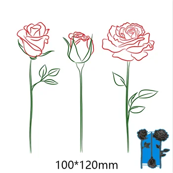 Új Fém Vágó Meghal 3pcs Virág Stencil DIY Scrapbooking Papír Kártyák Kézműves, Hogy Kézműves Dekorációs 100*120mm
