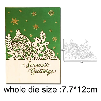 Karácsonyi határon Sarok Fém Vágó Meghalni Stencil aranyos dekoráció Scrapbook Papír Kártya Kézműves Album DIY Dombornyomás
