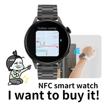 2022 NFC Smart Óra Férfiak a GPS Mozgását Nyomon Sport Karóra a Nők Vezeték nélküli Töltés Bluetooth Hívás EKG Smartwatch Támogatás héber