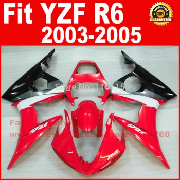 A testrészeket YAMAHA R6 spoiler szett 2003 2004 2005 piros, fehér, fekete YZF R6 spoiler készlet 03 04 05 B65
