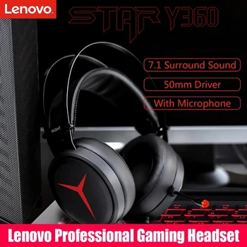 Lenovo Csillag Y360 Vezetékes Gaming Headset Gamer PC Over-the-ear Fejhallgató Mikrofon Fülhallgató PC Számítógép, Fülhallgató