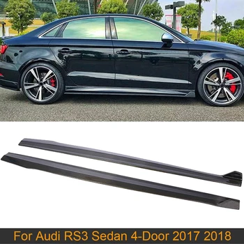 Magas Minőségű Szénszálas Autó Oldalán Szoknya Audi RS3 Sedan 4 ajtós 2017 2018 Autó Matrica Spoiler Nem A3 S3 Standard
