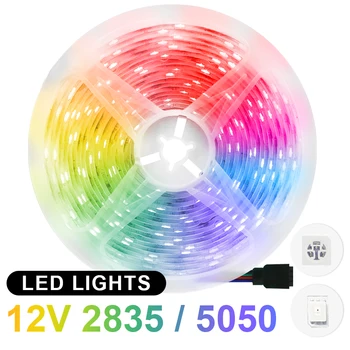 12V Dekorációs Szalag Led Szalag GRB LED szalag világítás SMD2835 5050 Led Csík RGB 30Led/M Vízálló, Flexibilis Led Világítás