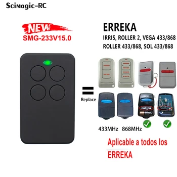 Ajtó kapcsoló ERREKA kompatibilis modell ROLLER 433/868, SOL 433/868 klón garázsajtó távirányító