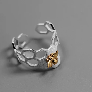 Üreges Ki Geometria Nyitó Gyűrű A Nők Kreatív Méhecske Fészek Arany Színű Méh Gyűrű, Kiegészítők, Divat Aranyos Lány, Ékszerek