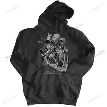 férfi márka kapucnis felső luxus vékony stílus kabát Anatómiai Szív pulóver Orvosi Anatómia Illusztráció őszi unisex dzseki kapucnis
