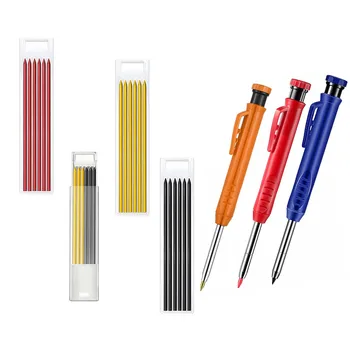 1set Multi-function Szilárd, Ács Ceruza, Beépített ceruzahegyező Faipari Rajz Ceruzával Alapvető Faipari Szerszámok