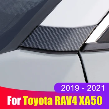 Toyota RAV 4 RAV4 2019 2020 2021 XA50 ABS Szénszálas Külső Ablakon Egy Pillér Díszíteni Fedezze Trim Autó Tartozékok