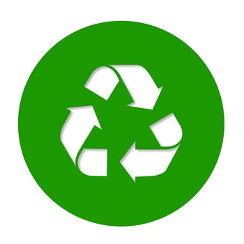 Újrahasznosítás, környezetvédelem szemetes logó újrahasznosítás címke beltéri irodai vinil jótékonysági stickerpvc