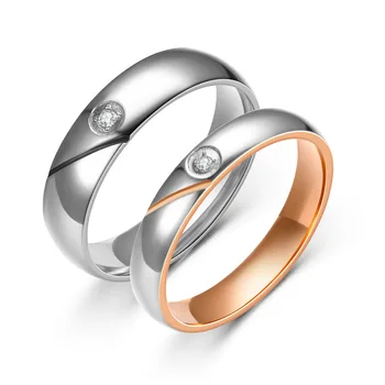 AsJerlya 2021 Új Divat Rozsdamentes Acél Pár Gyűrűk Ezüst Színű Aranyozott Gyűrű A Nők, Férfiak, Eljegyzési Gyűrűk, Ékszerek anillo