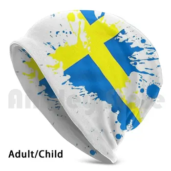 Svédország Lobogója / Svensk Flagga Sapkák Kötött Sapka Hip-Hop Svédország Svéd Sverige Zászló Svédország Svéd Zászló Zászló