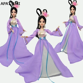 Lila Baba Ruhák Cosplay Hagyományos Kínai Ősi Szépség Jelmez Ruha Barbie-Baba Party Ruha Estélyi Ruhák