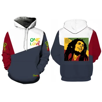 Bob Marley Kapucnis Esik 2021 Divat a Hosszú Ujjú 3D Nyomtatás Rock Énekes Harajuku Felső Alkalmi Sport Fut a Férfiak, illetve a Nők Wea