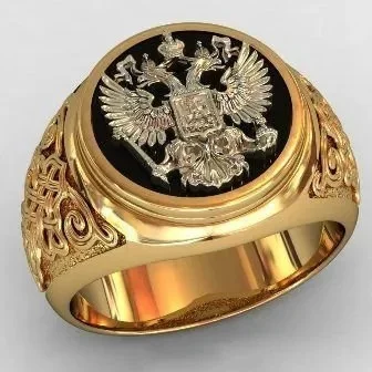 Domináns Férfi Divat Arany Luxus Kreatív Három-dimenziós Faragott Gyűrű, Esküvői Eljegyzési Parti Ékszer