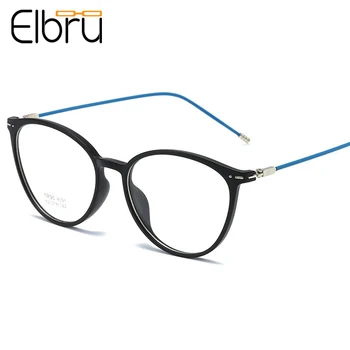 Elbru Ultrakönnyű Macska Szem Rövidlátás Szemüveges Nő&Férfi TR90 Átlátszó Keret Kész Rövidlátó Szemüveg Dioptria-0.5-re~6.0