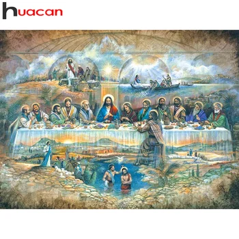 Huacan Gyémánt Festmény Keresztény Jézus Lakberendezés Mozaik Hímzés Az Utolsó Vacsora Vallás Fali Matricák