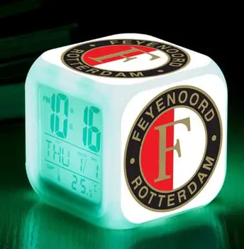 FC Utrecht Digitális Óra Holland Futball Club LED Ébresztő Óra Reloj Despertador Reveil Enfant Éjszakai Fény LCD Kijelző Óra