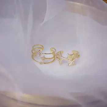Ins Forró Eladó Crystal Star Állítható Gyűrű a Nők számára Új Divat Márka Ékszer Eljegyzési Ajándék Hold Gyűrűk