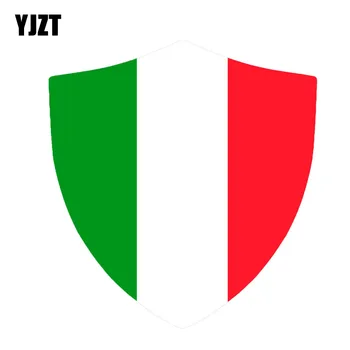 YJZT 13.8 CM*15CM Vicces Pajzs Matrica Olaszország Zászló Kreatív Autó Matrica 6-1112