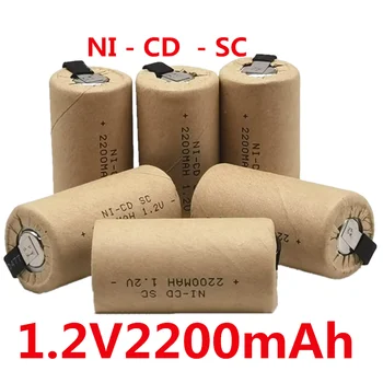 SC1.2v 2200mah Nicd Akkumulátorok Sub C Ni-Cd Akkumulátor SC Batteria az Elektromos Csavarhúzó Fúró szerszámok