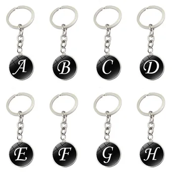 Ábécé kulcstartó Gyűrű 26 angol Kezdő Betűk neve Keychains Autó Tárca Táskák, Kiegészítők, a Lányok, Nők, Férfiak