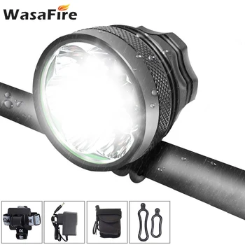 WasaFire 8* T6 LED Bicikli Lámpa 3 Mód Kerékpár Világítás Fényszóró Fényszóró 12000 Lumen Vízálló Alumínium MTB Kerékpár Kiegészítők
