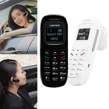 Mini Mobil Telefon Mobiltelefon Bluetooth Tárcsázó Sztereó Füle Lóg Hordozható Utazási NC99