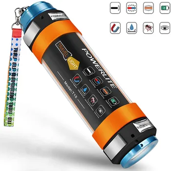 IPX8 Vízálló, nagy Teljesítményű LED-es Elemlámpa, Hordozható Kemping Fáklya USB Tölthető Kézi Multifunkciós Lámpa Kültéri Lámpa Búvárkodás