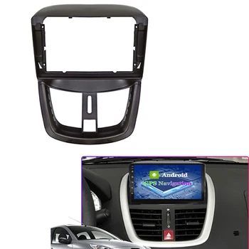 9 Inch Autó Fascia Audio Adapter Felszerelése Navigációs Panel Szett Autós DVD-Keret Műszerfal PEUGEOT 207 2002-2010